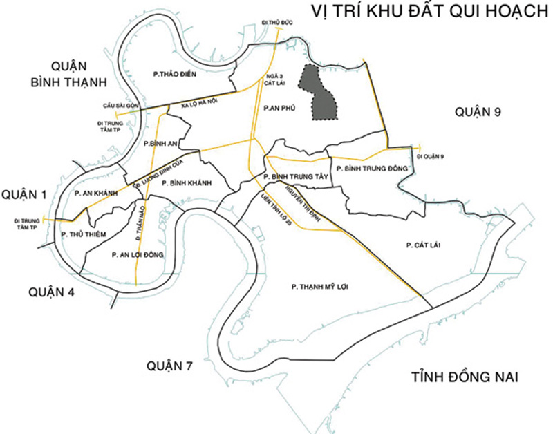 Bản đồ quy hoạch và vị trí dự án Saigon Sports City tại Quận 2