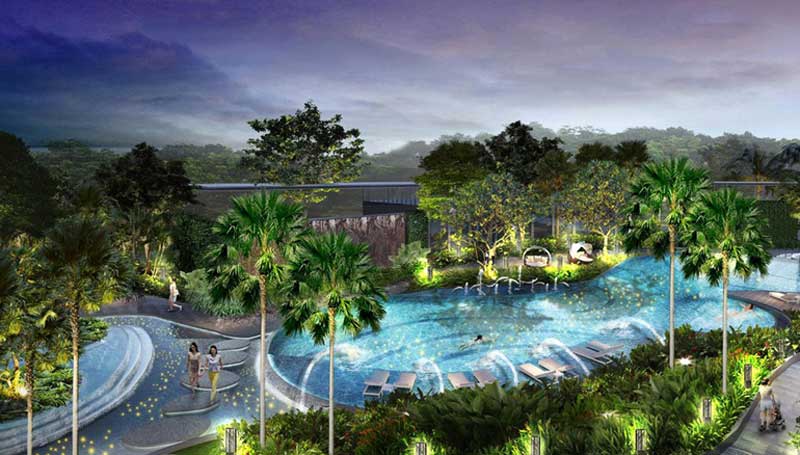Hồ bơi dự án Palm Garden Quận 2